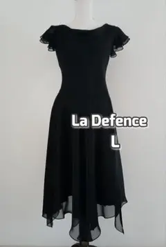 美品　La Defence ラディファンス　パーティードレス　結婚式　黒　L