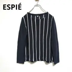 ESPIÉ　ニット　長袖　ボーダー　総柄　スリット　カジュアル【Sサイズ】