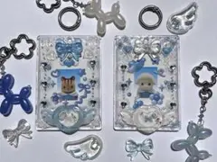 トレカケースキーホルダー <clear glitter> スライド式