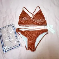 【新品未使用】SEA DRESS ピンクベロア ビキニ Ｌサイズ