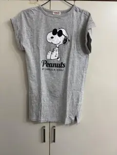 PEANUTS スヌーピー 半袖Tシャツ グレー