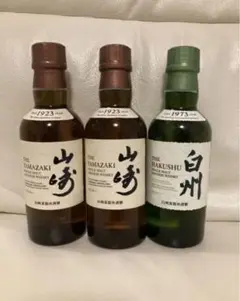 【お正月価格!】サントリーシングルモルトウィスキー 山崎 白州 180ml