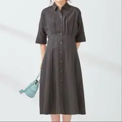 23区 シャツ ワンピース グレー サイズ36