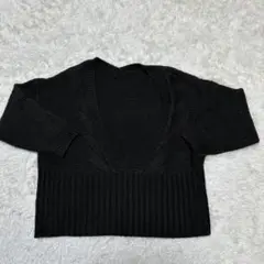 【adapt retailing】/ニット/長袖/ワンサイズ/ブラック/ゆったり