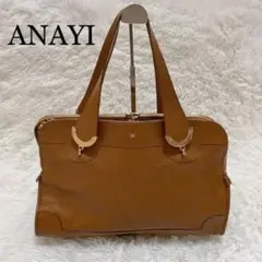ANAYI アナイ ハンドバッグ ワンポイント レザー