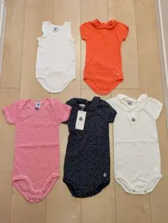新品あり　PETIT BATEAU プチバトー ボディ肌着 5枚 74〜86cm