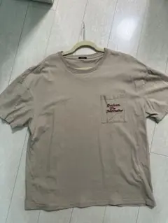 DENHAM ベージュ ポケットTシャツ XL