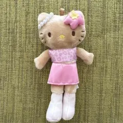 サンリオ　spinns 日焼けギャルキティ足長ぬいぐるみキーホルダー　ピンク