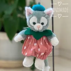 ジェラトーニ　ぬいばサイズ　イチゴ服　ハンドメイドコスチューム　ぬい服　衣装