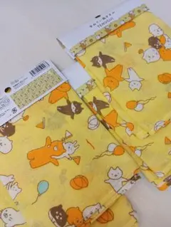 【未使用品】動物柄 ガーゼ生地 手ぬぐい風タオル