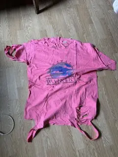 リメイク古着　ハワイ・ワイキキ グラフィックTシャツ ピンク
