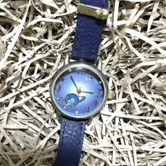 【美品】Bleu Bleuet 宇宙 土星 ブルー 腕時計