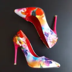 【未使用品】【ワケあり】No.55Shoes ハイヒールフラワー 34
