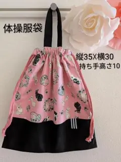 持ち手付きお着替え袋／うさぎ