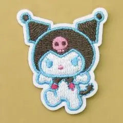サンリオ クロミ 刺繍 アイロン ワッペン アップリケ キャラ 紫 4041