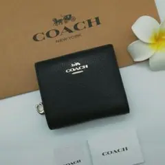 新品 COACH コーチ 折り財布 正規品 カラー ブラック