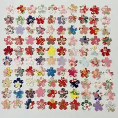 フレークシール(和紙シール)友禅和紙　桜100枚 No.28