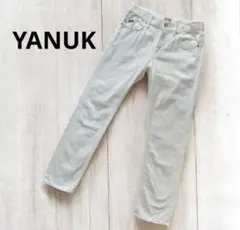 YANUKヤヌーク リゾートジーンズ コットン レーヨン リネン麻 ストレートS