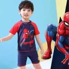 スパイダーマンの水着 子供用 3点セット2XL