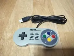BUFFALO スーパーファミコン レトロ調 USB ゲームパッド