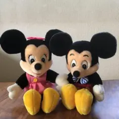 【昭和レトロ】ディズニー ぬいぐるみ ミッキー ミニー クラッシック セット