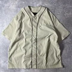 ヌメラルズ NUMERALS M ベースボールシャツ スナップボタン ベージュ