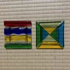ガラス細工　皿　２枚
