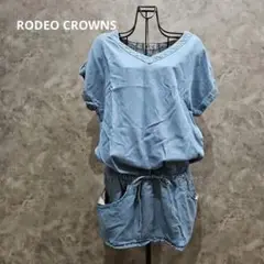 ロデオクラウンンズ　デニムチュニック 半袖 S