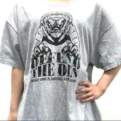 ギルダン Tシャツ DEFEND THE DEN グレー灰色ビンテージXL古着
