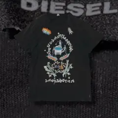 DIESEL 刺繍アート グラフィック Tee ブラック XL
