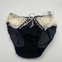 新品未使用 PEACH JOHN ショーツ S レース 黒×アイボリー