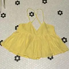 美品　mystic イエローキャミ