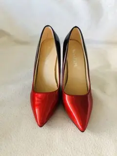 「美品」ハイヒール　ワインレッド/ブラック 23cm