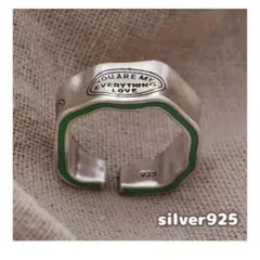 新品✨silver925レタリングリング フリーサイズ 海　温泉OK