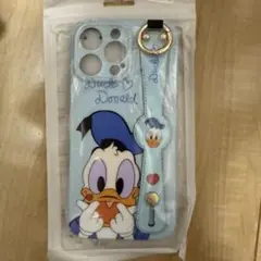 ドナルドダック iPhone 14 Pro Max ケース ストラップ付き