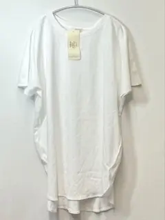 オーバーサイズ ホワイト ドルマンTシャツ　チュニック