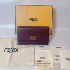 【定番】FENDI フェンディ ピーカブー セレリア 三つ折り 財布 バイカラー
