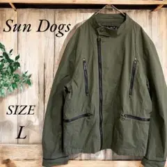 Sun Dogs オリーブグリーン ジャケット ブルゾン　薄手　スロートタブ