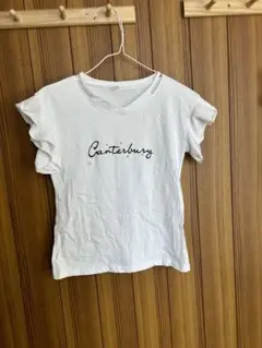 Tシャツ 160 ホワイト フリル袖