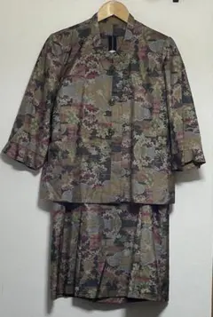 大島紬ハンドメイドジャケット・スカートセット