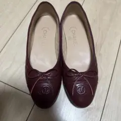 CHANEL バレエシューズ ボルドー 39C