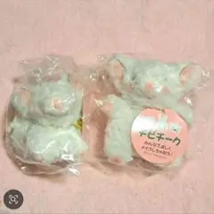 【新品】チビチークアニマル ぬいぐるみ ブタ 2点セット