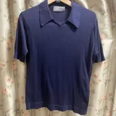 JOHN SMEDLEY シーアイランドコットン　ネイビー ポロシャツ