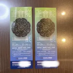 正倉院展チケット2枚
