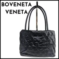 ボッテガヴェネタ BOTTEGA VENETA ハンドバッグ 刺繍入 ブラック