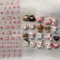 ハローキティ ネイルパーツ20個入りとネイルシールセット