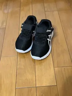 ASICS レーザービーム キッズ スニーカー ブラック 黒 17.0センチ