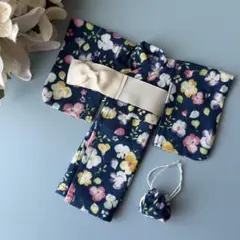 645／22cmドール服 浴衣3点セット