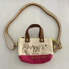 アナと雪の女王 ポシェット ピンク　黄緑