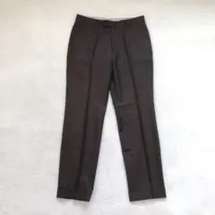 トゥモローランド スラックス メンズ ボトム センタープレス シンプル 無地 茶